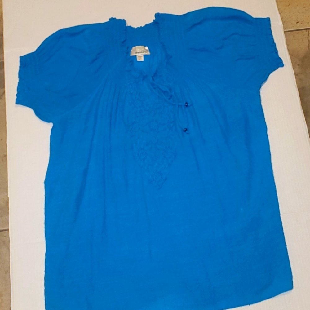 Dress Barn top. Vintage Blue